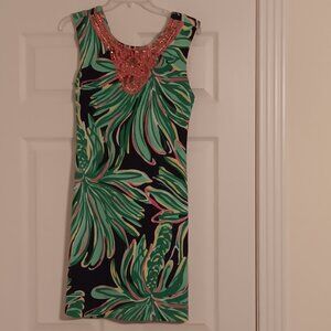 Lilly Pulitzer sheath dress Tiger Palm size S